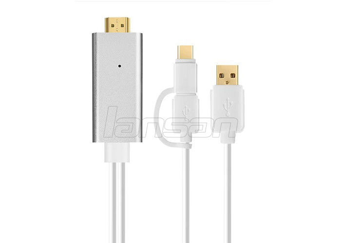 2 in 1 micro usb type c to hdmi adapter for type c phone samsung