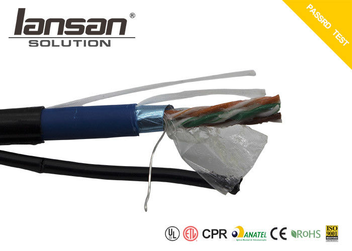 Outdoor Utp Cat5e Cable Bc Material With Messenger Jelly Ftp 24awg Bare Copper