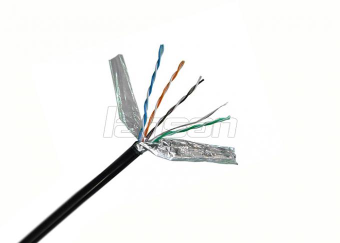 Shielding Cat6 FTP Outdoor Cable 0.57mm Solid Copper Ethernet Cable 0