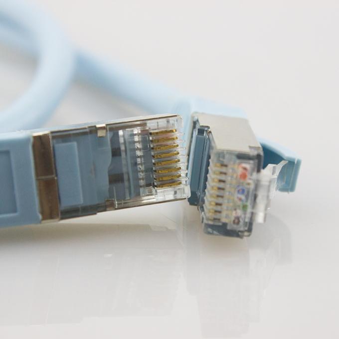 Grey Color Cat6a Network Cable Round Shaped RJ45 With PVC Jacket Material 1