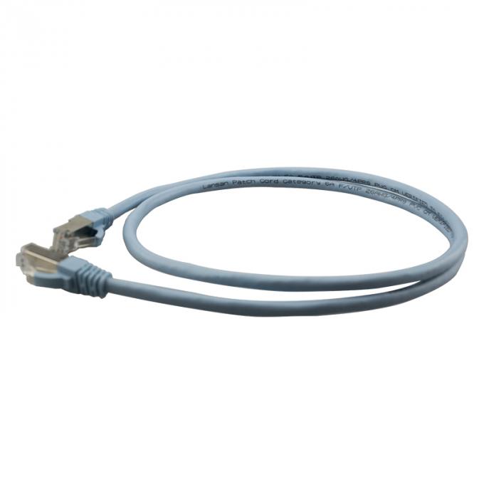 Grey Color Cat6a Network Cable Round Shaped RJ45 With PVC Jacket Material 2