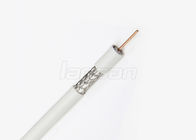 Ohm Coaxial TV Cable Bare Copper / CCS Dual Coaxial Cable With PVC Jacket