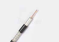 Indoor Coaxial CCTV Cable , RG6 Bare Copper Coaxial Cable 60% Braiding Coverage