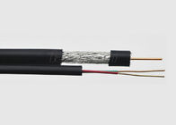 89% Braiding Coverage Indoor outdoor Coaxial TV Cable , RG59+2C Bare Copper Coaxial Cable