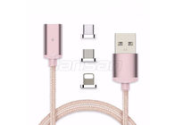 3 In 1 Nylon Insulated USB Charging And Data Cable DC 5V 2A For Type C Mobile