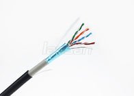 PVC + PE Double Waterproof Category 5e Lan Cable , FTP Ethernet Cable 24AWG