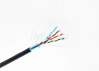 PVC + PE Double Waterproof Category 5e Lan Cable , FTP Ethernet Cable 24AWG