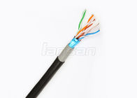 Outdoor Bare Copper Network Cable , Cat5e FTP 4p Twisted Pair Cable 500m