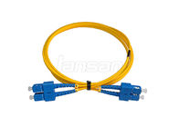 1 Meter SC Fiber Optic Patch Cord 8 Degree UPC Duplex OM4 50 / 125 Jumper