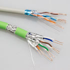 Ethernet SFTP 23AWG Cat6a Network Cable Al Foil Shielded Copper Braiding
