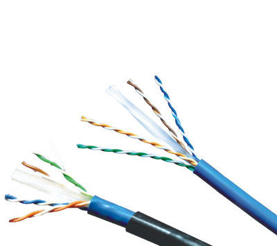 Outdoor Double Layer Jacket Cat6 UTP Lan Cable UV Resistance