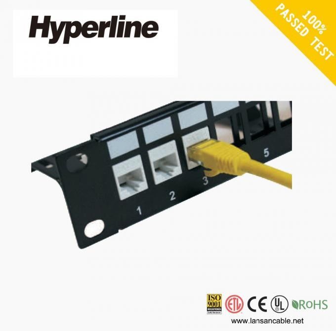 OEM UTP 24 Port Cat6 Modular Patch Panel RJ45 8 In 1 Station ID Modular