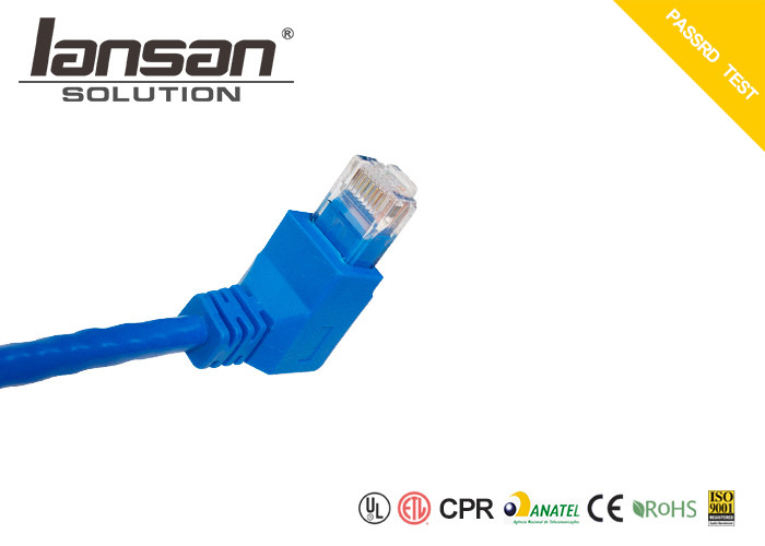 4 Pairs Cat6 Fiber Optic Patch Cord HDPE Insulation Computer Networks