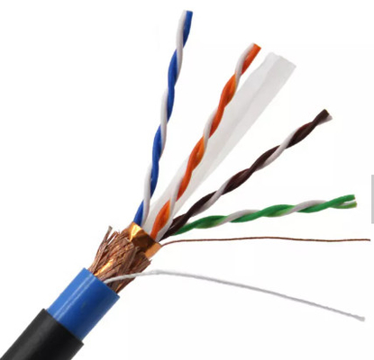 SFTP Cat6 Lan Cable 305m 1000ft HDPE Insulation PVC Jacket For Outdoor