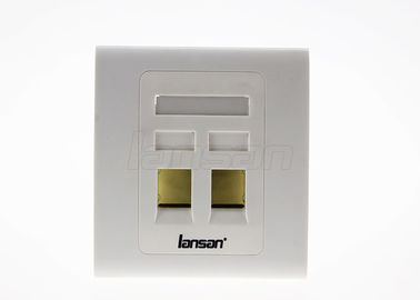 86*86 Type UL Approval Two Port Wall Outlet RJ45 Network Faceplate