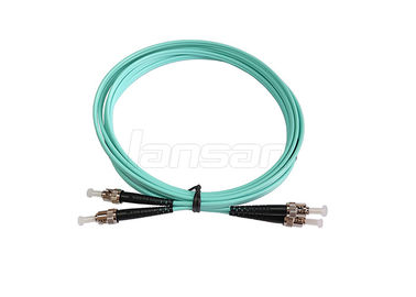 ST / UPC Fiber Optic Patch Cord 8 Degree OM3 Multimode Fiber Patch Cable
