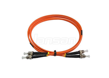 ST / UPC Fiber Optic Patch Cord 8 Degree OM3 Multimode Fiber Patch Cable
