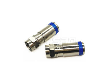 Twist On CCTV Male Coaxial Cable Compression F Connector For TV Transmission