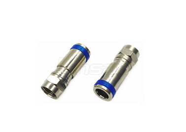 Twist On CCTV Male Coaxial Cable Compression F Connector For TV Transmission