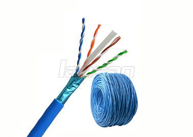 4 Pairs CCA Network Lan Cable , Indoor Cat 6 FTP Cable 305m Pull/Box
