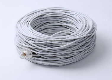 U / FTP 0.58mm Bare Copper Cat6A Lan Cable Gray Jacket Color Customized