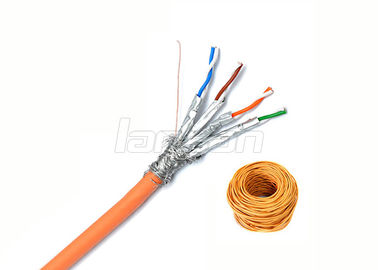 High End Cat 7 Shielded Cable , SFTP Cat7 Cable 10 Gigabit Ethernet LAN Cable LSZH