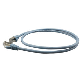 Grey Color Cat6a Network Cable Round Shaped RJ45 With PVC Jacket Material