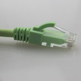 PVC Connector Cat6A Patch Cord , Pure Copper Round Ethernet Network Cable