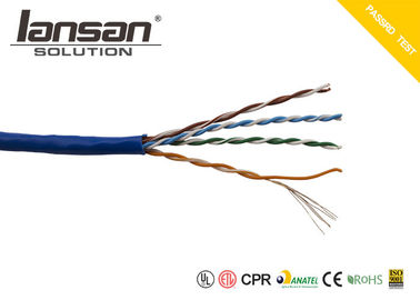 100Mhz UTP HDPE Cat5e Lan Cable CCC Unshielded 24AWG 0.50mm Al Foil