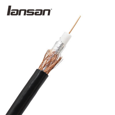 0.81mm Conductor CATV Coaxial Cable RG59 96 Braiding Bare Copper