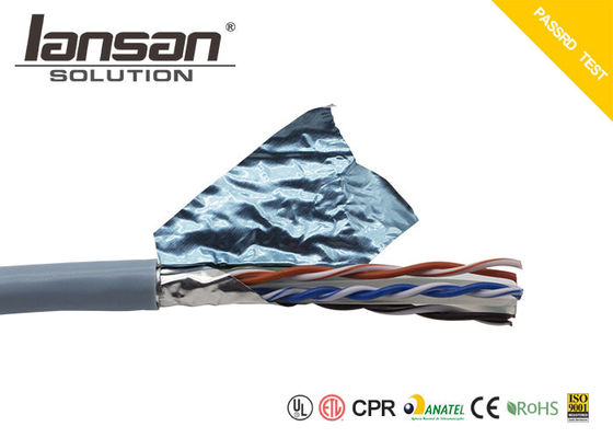 HDPE Insulation Bare Copper PVC LSZH Cat6 SFTP Cable