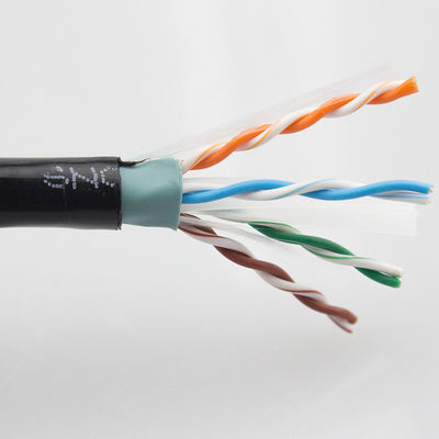 Quick Installation 4 Pair Cat6 FTP Lan Cable , Waterproof High Speed Cat6 Cable PVC+PE Double Jacket for Outdoor Used