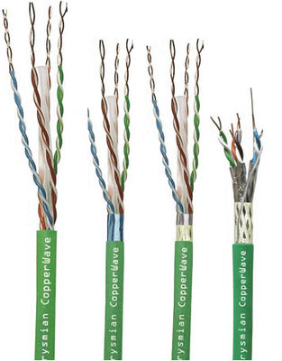 Bare Copper Cat6A Round PVC SFTP Ethernet Cable SSTP Shielding
