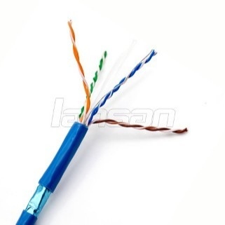 23AWG 0.56mm BC Cat6 FTP Cable 4 Pair Twister 305m Pull Out Box Ethernet