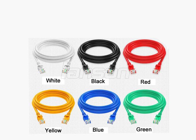 Color Customized 4 Pairs Cat6 UTP Cable , RJ45 Ethernet Patch Cord Pass Fluke Test 2