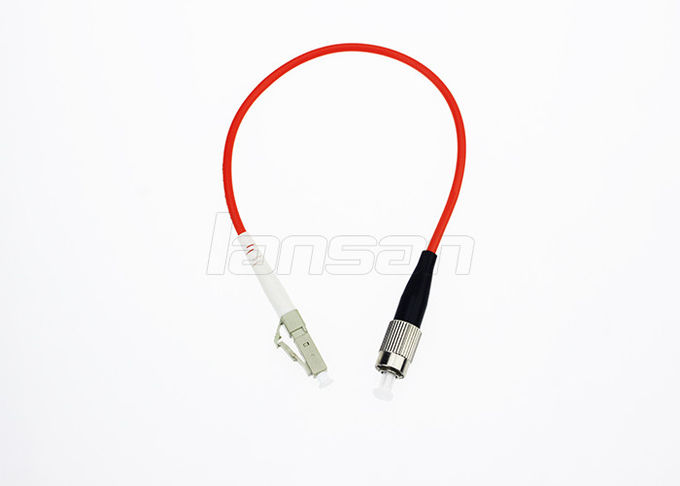 FC To LC OS2 Single Mode Fiber Optic Patch Cord Simplex / Duplex Low Insertion Loss 0