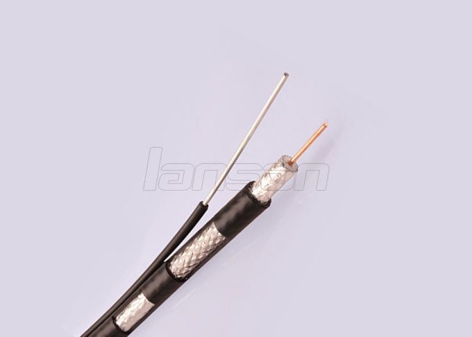 Rg6 2C Power Line Coaxial TV Cable CCS Conductor For Audio / Power Transmission 0
