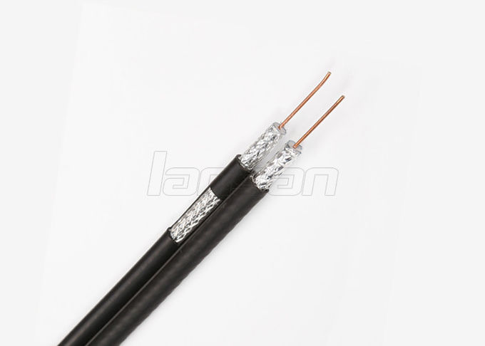 High Speed RG59+2C CCS PVC Coaxial TV Cable For CCTV System CE Certification 0
