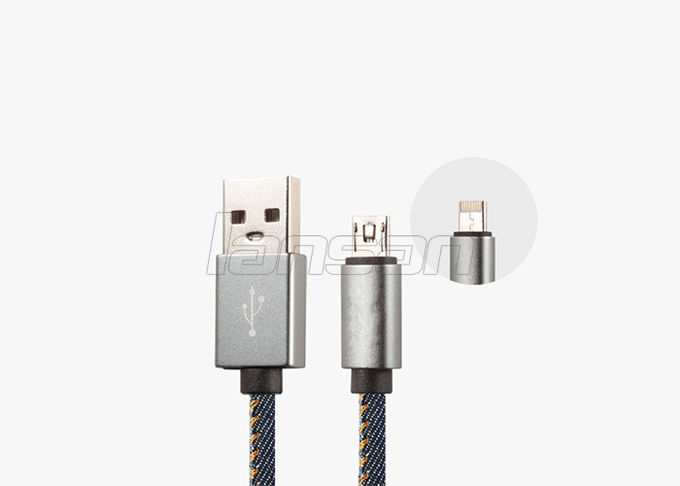 Blue PVC Jacket High Speed Micro USB Data Cable USB 2.0 Male To Female Data Cable 1