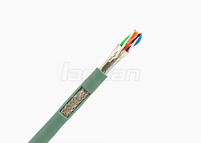 4 Pairs PE Jacket 500m 0.5mm CCA SFTP Cat5e Lan Cable 0
