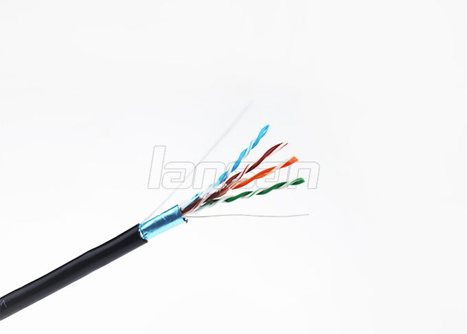 Waterproof FTP Ethernet HDPE 24AWG PE CAT5e Lan Cable 0