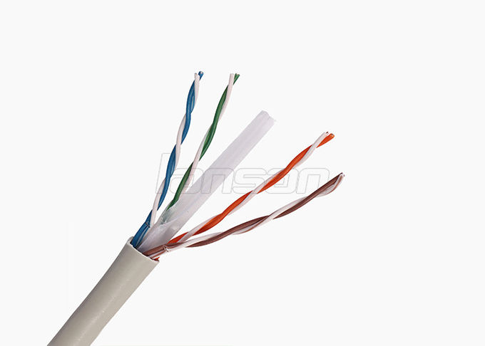 23AWG Category 6 UTP Cable 0.574 Solid Copper 4 Pair Gigabit Ethernet Cable 0