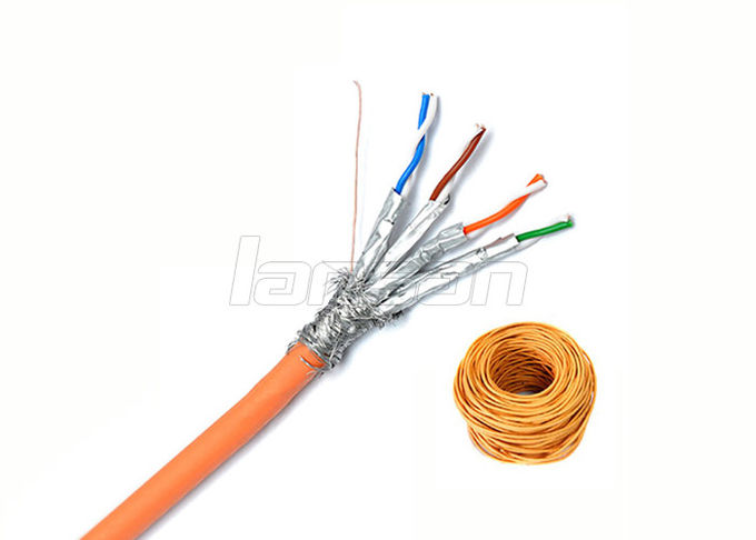 High End Cat 7 Shielded Cable , SFTP Cat7 Cable 10 Gigabit Ethernet LAN Cable LSZH 0