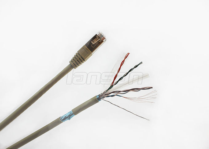 BC PVC Jacket Al-Mylar Cat6A Patch Cable For Communication 0